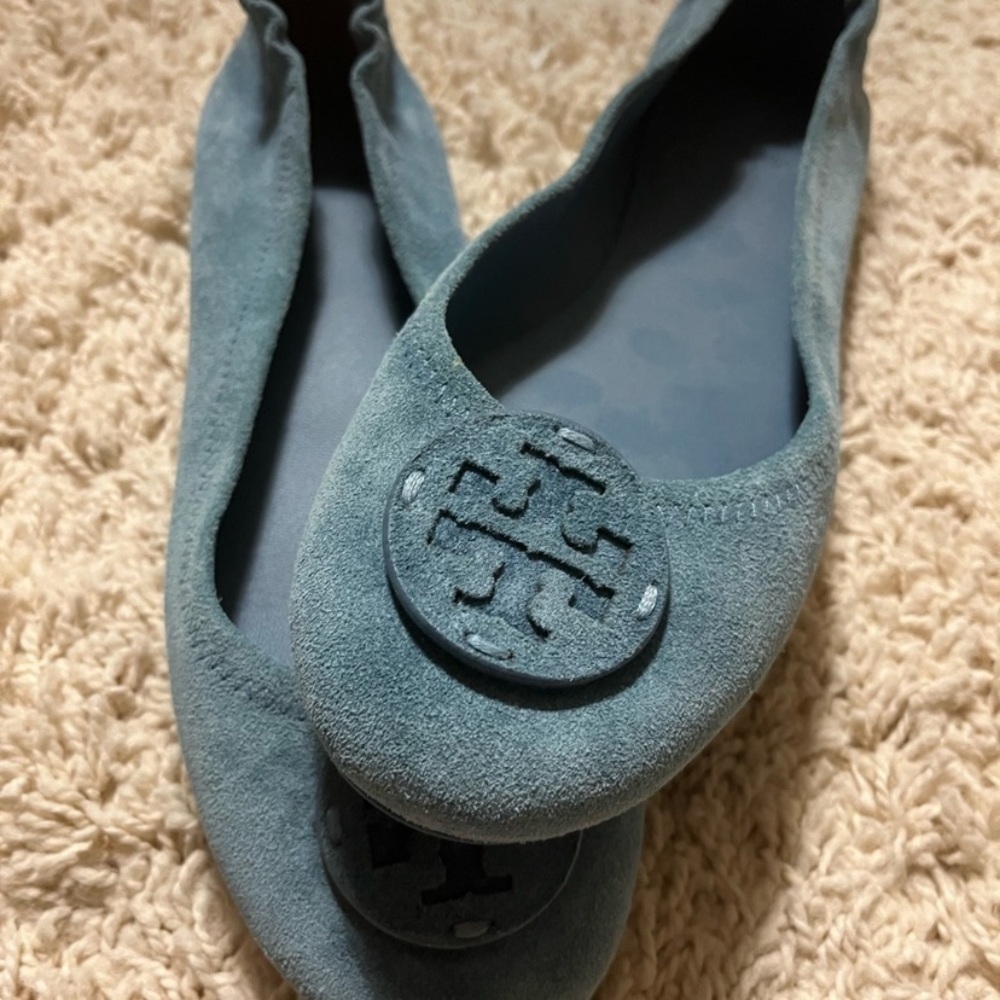 Tory Burch MINNIE TRAVELER Ballet flats steel blue suede. 10.5 - Picture 6 of 6
